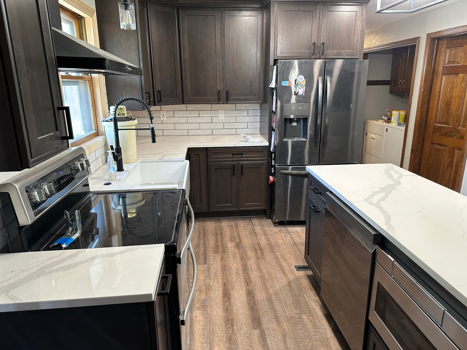 Chef's Galley with Farmhouse Sink