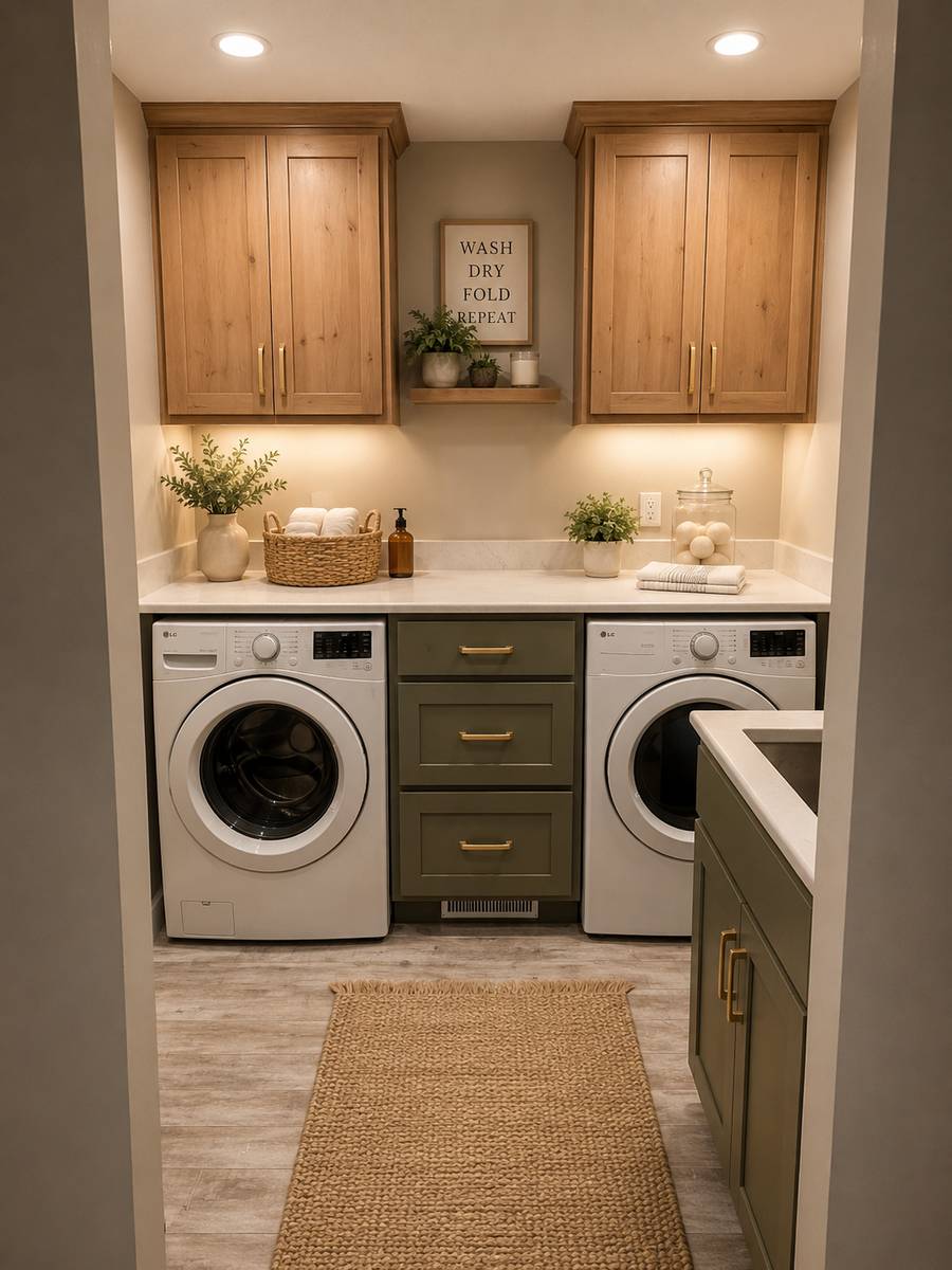 Olive & Wood Laundry Room