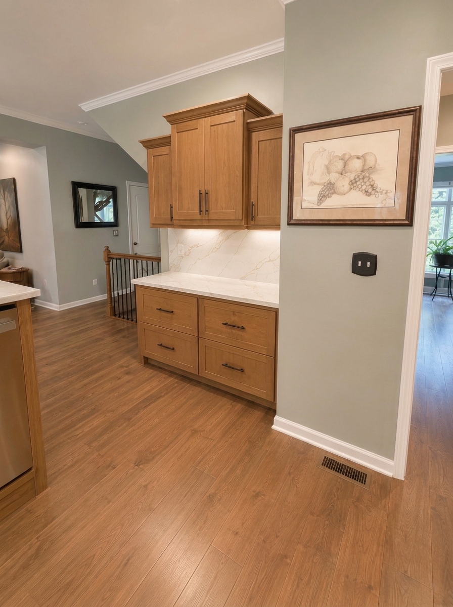 Built-In Desk to Beverage Nook — After