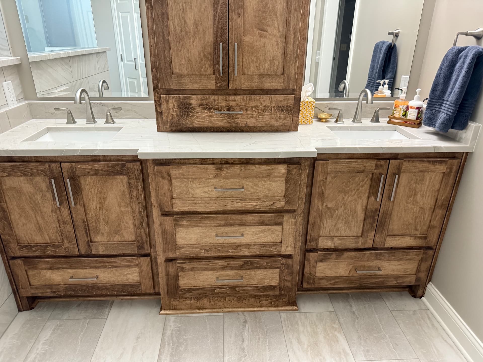 Custom Wood Double Vanity