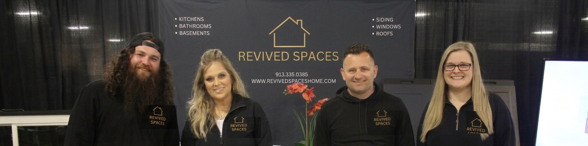 The Revived Spaces team at a Kansas City home show booth